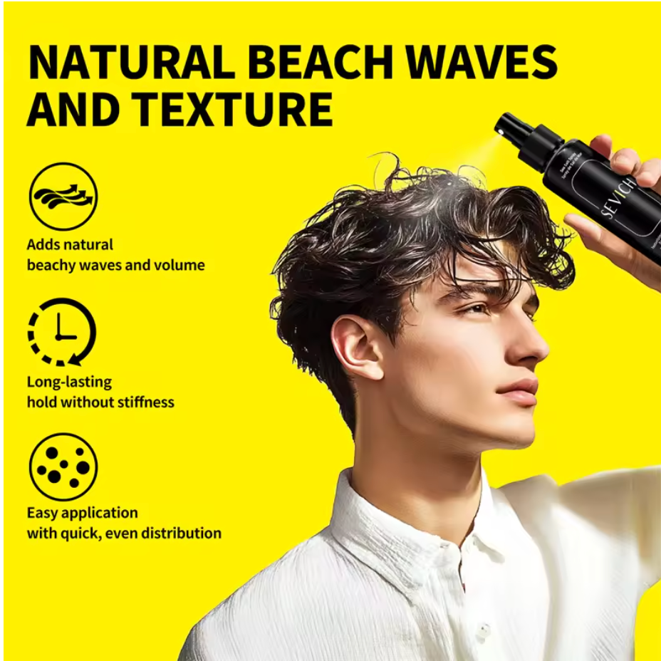 100ml Natural Sea Salt Spray For Hair Men Women Instant Texture Volume Hair Volume Powder Long-Lasting Hold Wave Hair Spray Set